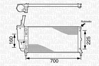 MAGNETI MARELLI 350213161003 -  Радиатор, охлаждение двигателя